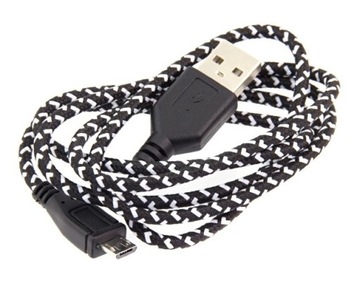 Кабель Micro USB Плетеный MicroUSB, черный, 1 м * Идеально подходит для контроллера PS4
