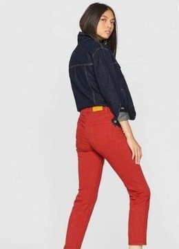 stradivarius CZERWONE jeansy damskie r. 34 N004101