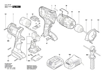 Электроника Bosch для отвертки GSB 18 VE-2-LI