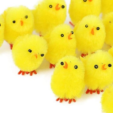 KURCZAKI 6 szt WIELKANOCNE DO KOSZYCZKA KURCZACZKI KURCZAK 6 szt DEKORACJA