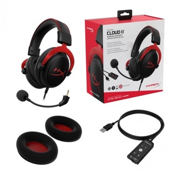 Наушники HyperX Cloud II красные