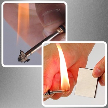 WIECZNA ZAPAŁKA KRZESIWO MAGNEZOWE SURVIVAL BRELOK AMERYKAŃSKIE MOCNE XXL