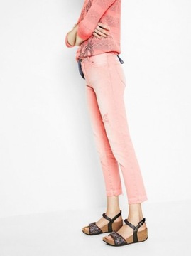 DESIGUAL Denim różowe spodnie jeans 36 jak XS