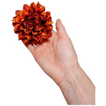 Główka wyrobowa kwiaty sztuczne Piękna DALIA Cynia fioletowa do stroików