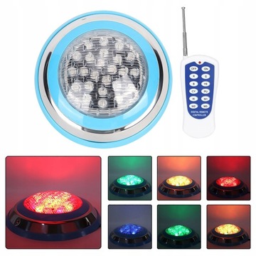 LAMPA PODWODNA Z ZDALNIE STEROWNIK 24 LED BASEN 24 W