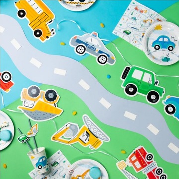 Набор Тарелок, Чашек, Салфеток, МАШИН, Машин, Уличной Вечеринки, Дня Рождения