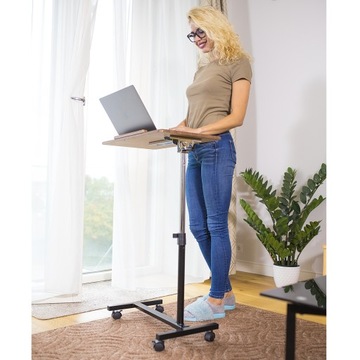 Tatkraft Gain stabilny, mobilny stolik pod laptopa na 4 kółkach