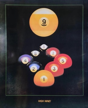 Plakat bilardowy High nine! 60 x 74 cm