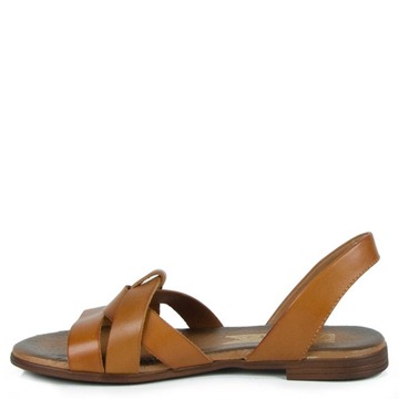 LEMAR 40185 САНДАЛИИ НА ПЛОСКОЙ ПЛОСКОЙ КОЖЕ КОЖАНЫЕ КОРИЧНЕВЫЕ 41