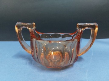 Stary cukiernica Art Deco szkło prasowane design