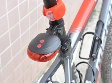 ЗАДНИЙ ВЕЛОСИПЕДНЫЙ ФОНАРЬ 5 LED - 7 РЕЖИМОВ + ЛАЗЕР