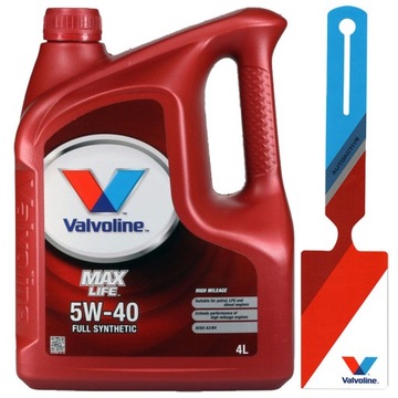 VALVOLINE MAXLIFE 5W40 OLEJ SILNIKOWY 5W-40 4L