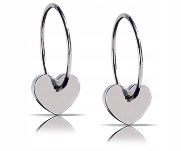BLOMDAHL KOLCZYKI HIPOALERGI NT PENDANT HEART 8mm