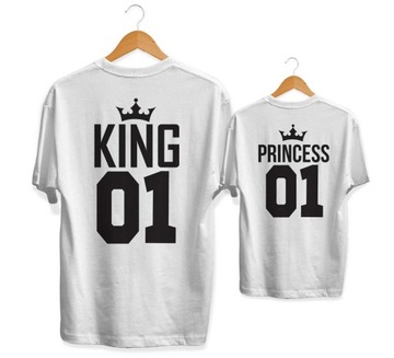 Koszulki dla Taty i Córki, Koszulki King i Princess, Prezent na Dzień Taty