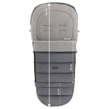 Спальный мешок Zaffiro iGrow 2.0 для коляски Шерсть Премиум Серый + Графитовый Меланж