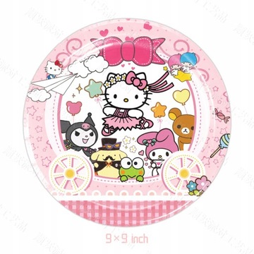 Hello Kitty Tematyczny zestaw zastawy urodzinowej