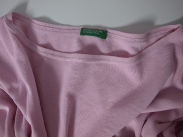 BENETTON * RÓŻOWA * 100 % BAWEŁNA * OVERSIZE * M/L