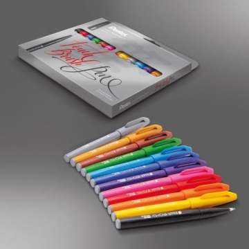 PENTEL TOUCH BRUSH PEN набор из 12 предметов