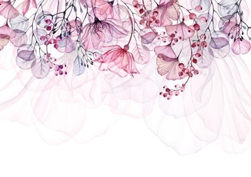 Fototapeta LIŚCIE NATURA AKWARELA 490x260 02 F