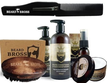 Набор кистей для бороды, расческа-косметолог
