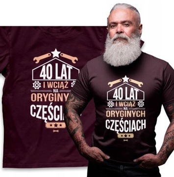 KOSZULKA MĘSKA PREZENT URODZINY WIEK DO WYBORU