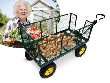 Садовая самосвальная тележка 250л ДО 500КГ