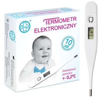 TERMOMETR ELEKTRONICZNY LEKARSKI dokładny TESTEO + etui