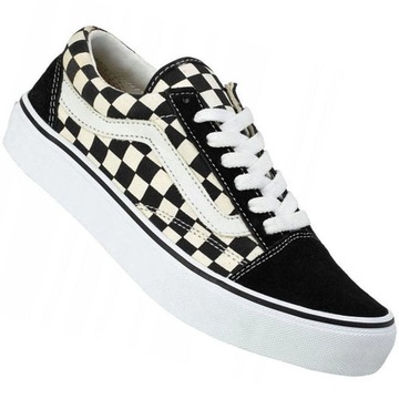 Trampki Sznurowane Buty Vans V36CL OLD Skool DX Tenisówki Kratka 36