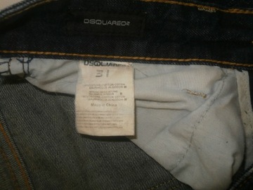 Dsquared2 spodnie dżinsowe tarcia dziury logo 31