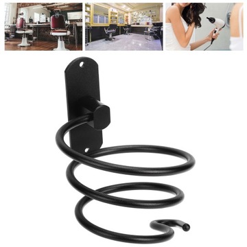 ВЕШКА ДЛЯ ФЕН ПРОЧНЫЙ МЕТАЛЛИЧЕСКИЙ НАСТЕННЫЙ КРОНШТЕЙН ЧЕРНЫЙ ТВЕРДЫЙ