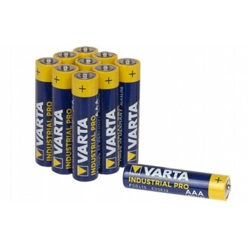 ЩЕЛОЧНЫЕ БАТАРЕИ VARTA INDUSTRIAL ГЕРМАНИЯ LR3 R3 AAA x10