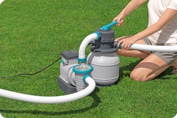 Насос для песка для бассейна 6056 л/ч + шарики фильтра Bestway