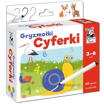 Karty do rysowania Gryzmołki Cyferki 3-6l