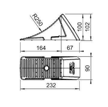 Противооткатный упор для колес AL-KO H:102 мм UK10 800 кг замок для прицепа
