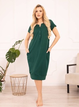 KOSZULA NOCNA CIĄŻOWA DO KARMIENIA MIDI XXL