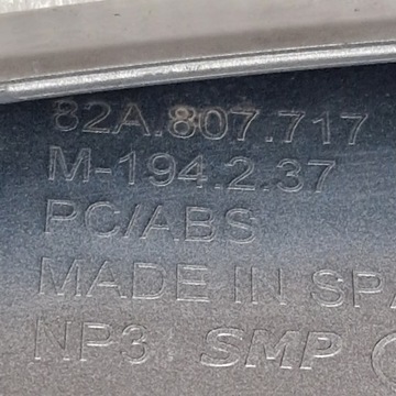 AUDI A1 2 II S-LINE 18- LIŠTA MŘÍŽKY NÁRAZNÍKU LEVÝ PŘEDNÍ 82A807717
