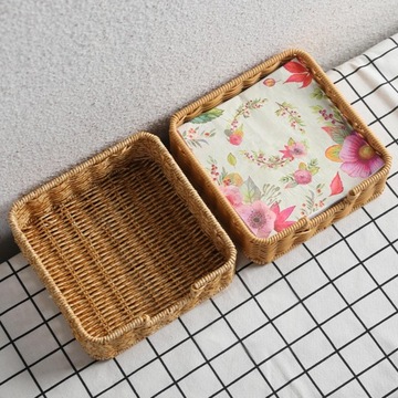 Тканый держатель для салфеток Корзина для унитаза Держатель для полотенец