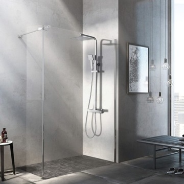 ДУШЕВОЙ НАБОР С ТЕРМОСТАТОМ + ДОЖДЕВОЙ ДУШ INOX 25 СМ, КОНСТРУКЦИЯ ANTI-SCARD