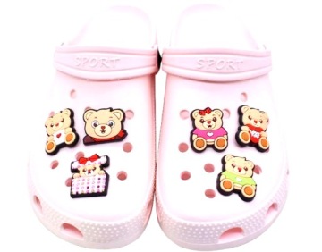 17 ШТ. ПОДВЕСКИ CROCS BEARS PINS бохо коричневые