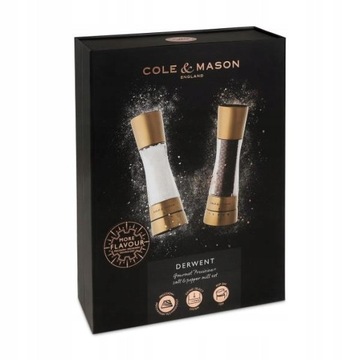 Cole&Mason - Zestaw młynków do soli i pieprzu DERWENT 2 szt. 19 cm chrom ma