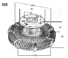 JAPANPARTS VC-102 SPOJKA VENTILÁTOR CHLAZENÍ