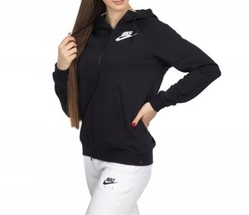 Dámska mikina NIKE kapucňa zips CI1179010 ČIERNA športová pohodlná R.L