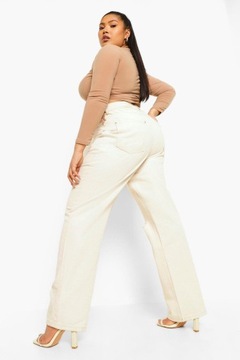 BOOHOO PLUS SIZE SPODNIE DAMSKIE PROSTE 52 1YXK