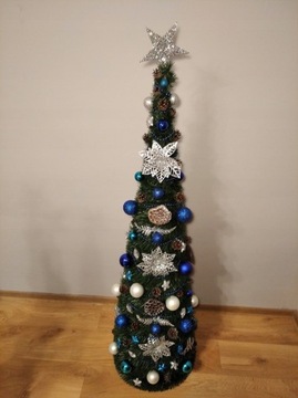 Курс рождественская елка со светодиодной украшением с лентой 170 см