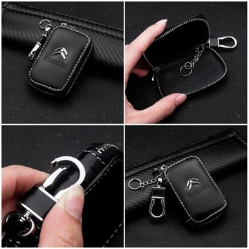 КРАСИВЫЙ брелок для ключей CITROEN, хром, Кожа