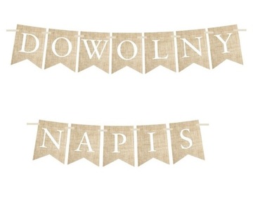 BANER BOHO EKO girlanda DOWOLNY własny NAPIS