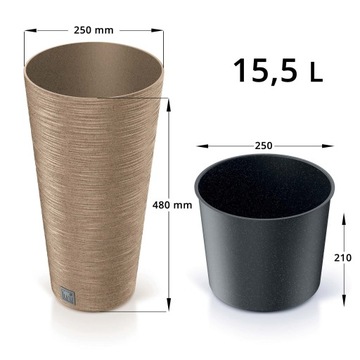 САДОВЫЙ ЦВЕТОЧНЫЙ ГОРШОК ДЛЯ ДОМА НА ТЕРРАСЕ GARDEN HIGH x2