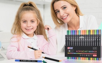 Акрильные маркеры фламастеры для рисования камней стеклянной одежды 24