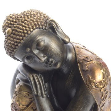 Декоративная статуэтка, коричневая, черная, сидящий Будда