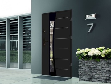 ПОЛЬСКИЕ НАРУЖНЫЕ ДВЕРИ INOX14-T ЧЕРНЫЕ 72MM 90CM UD 1.3 ЧИСТЫЙ ВОЗДУХ